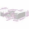 vidaXL Gartensofa-set mit Kissen 14 pcs Beige und Creme Poly-Rattan