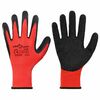 vidaXL Arbeitshandschuhe 24 pcs Rot und Schwarz 8 / m Latexbeschichtung