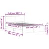 vidaXL Bettgestell mit Kopfteil R&auml;uchereiche 135x190 cm