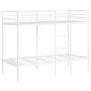 vidaXL Etagenbett ohne Matratze Wei&szlig; 90x200 cm Stahl