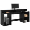 vidaXL Schreibtisch Schwarze Eiche 200 x 55 x 91 cm Holzwerkstoff