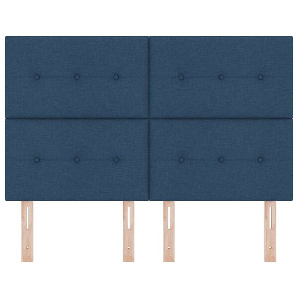 vidaXL Kopfteil mit Kopfteil Blau 144 cm Kunstleder