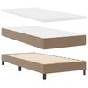 vidaXL Boxspringbett mit Matratze Cappuccino 100 x 200 cm Kunstleder