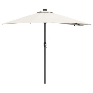 vidaXL Garten-Sonnenschirm Sand 294 x 150 x 223 cm Polyester und Stahl