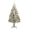vidaXL K&uuml;nstlicher Weihnachtsbaum mit 300 LEDs mit St&auml;nder Wei&szlig; 180 cm