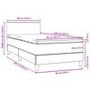 vidaXL Boxspringbett mit Matratze Schwarz 90x220 cm Samt