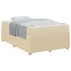 vidaXL Bettrahmen mit Matratze Creme 120 x 190 cm Stoff