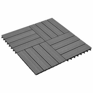 vidaXL Terrassenfliese 22 stk. Grau 30 x 30 cm WPC