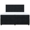 vidaXL Boxspringbett mit Matratze Schwarz 200x200 cm Samt