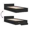 vidaXL Bettgestell mit Schublade Schwarz 90x190 cm Holzwerkstoff
