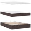 vidaXL Ottoman-Bett mit Matratze Dunkelbraun 140x200 cm Stoff
