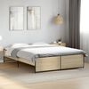 vidaXL Bettgestell Sonoma-Eiche 150x200 cm Holzwerkstoff und Metall