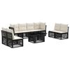 vidaXL Gartensofa-set 9 stk. Schwarz Poly-Rattan