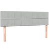 vidaXL Boxspringbett mit Matratze Hellgrau 140x220 cm Samt
