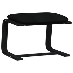 vidaXL Fu&szlig;hocker Schwarz 51x41x40 cm Stoff