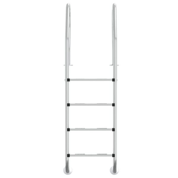 vidaXL Pool-Leiter 54x38x184,5 cm Edelstahl 304
