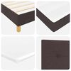 vidaXL Boxspringbett mit Matratze Dunkelbraun 200 x 200 cm Stoff