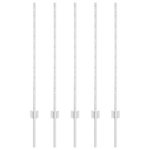 vidaXL Zaunpfosten 5 pcs Silber 100 cm Stahl