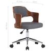 vidaXL Drehbare Esszimmerst&uuml;hle 6 Stk. Grau Bugholz und Stoff