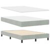 vidaXL LED Boxspringbett mit Matratze Hellgrau 120 x 200 cm Samt