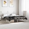 vidaXL Bettgestell mit Kopfteil Metall Wei&szlig; 160x200 cm