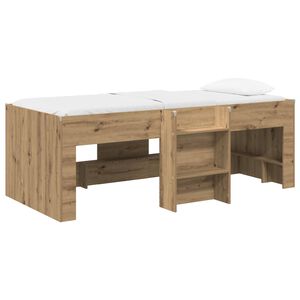 vidaXL Hochbett f&uuml;r Kinder Artisan-Eiche 80 x 200 cm Holzwerkstoff