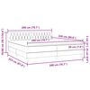 vidaXL Boxspringbett mit Matratze & LED Hellgrau 200x220 cm Samt