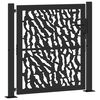 vidaXL Gartentor Schwarz 100x100 cm Stahl Trace Design