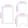vidaXL Anti-Rutsch Badematten-Set 3 pcs Dunkelgrau PP