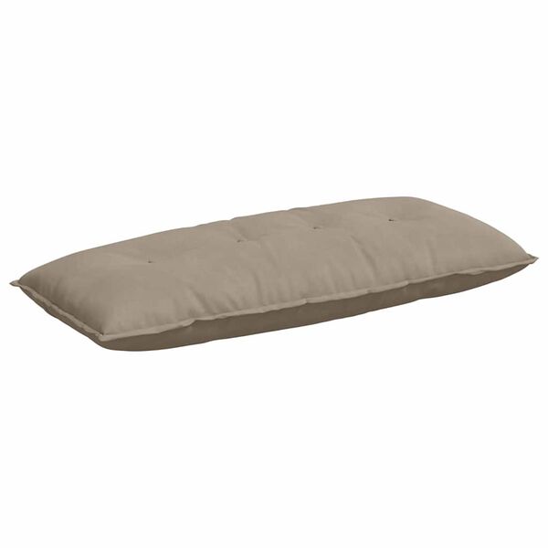 vidaXL R&uuml;ckenkissen Taupe 120 x 50 cm Mikrofaserstoff