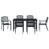 vidaXL Garten Essgruppe 7 pcs Anthrazit Pulverbeschichteter Stahl