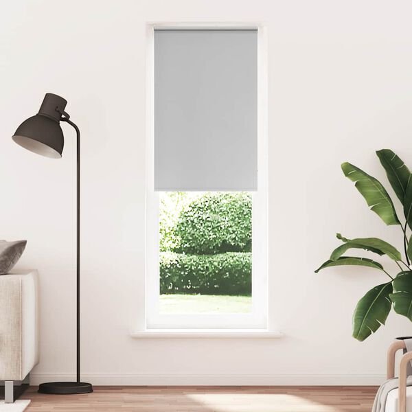 vidaXL Verdunkelungsrollo Hellgrau 65x210 cm Stoffbreite 60,7 cm