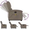 vidaXL Massagesessel mit Aufstehhilfe Elektrisch Cappuccino Kunstleder