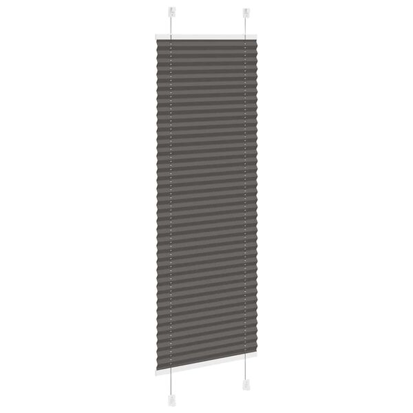 vidaXL Plissee Schwarz 50x100 cm Stoffbreite 49,4 cm Polyester