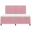 vidaXL Boxspringbett mit Matratze mit Kopfteil Rosa 180 x 200 cm Stoff