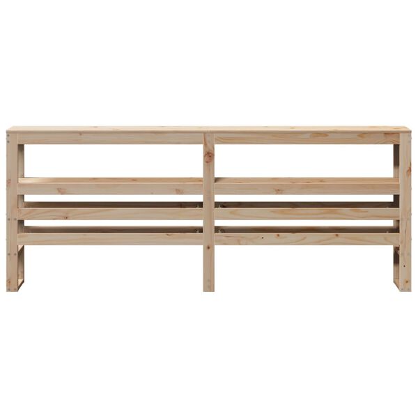vidaXL Kopfteil mit Ablagen 200 cm Massivholz Kiefer