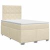 vidaXL Boxspringbett mit Matratze Creme 120 x 200 cm Stoff