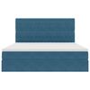 vidaXL Bett mit Stauraum und LED mit LED Dunkelblau 160 x 200 cm Samt