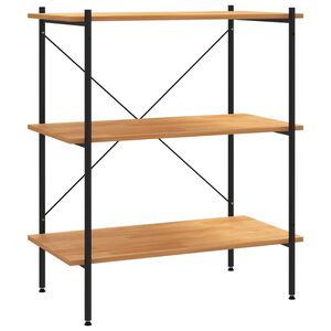 vidaXL 3-st&ouml;ckiges Regal Schwarz und Eiche 80 x 40 x 92 cm