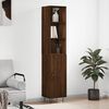 vidaXL Highboard Braun Eichen-Optik 34,5x34x180 cm Holzwerkstoff