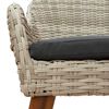 vidaXL Gartenstuhl 2 pcs Hellgrau 62,5 x 55 x 82 cm Poly-Rattan