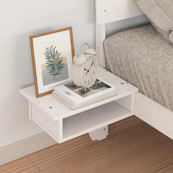 vidaXL Bettrahmen mit Kopfteil Wei&szlig; 80 x 200 cm Massives Kiefernholz