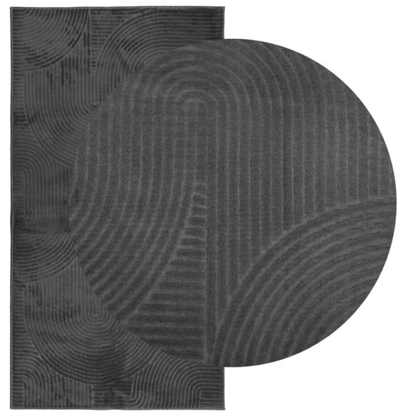 vidaXL Teppich IZA Kurzflor Skandi-Stil Anthrazit 80x150 cm