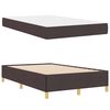 vidaXL Bettrahmen mit Matratze Dunkelbraun 120 x 200 cm Stoff