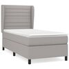 vidaXL Boxspringbett mit Matratze Hellgrau 80x200 cm Stoff