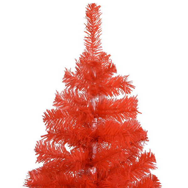 vidaXL K&uuml;nstlicher Weihnachtsbaum Beleuchtung & Kugeln Rot 150 cm