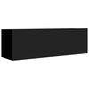 vidaXL 4-tlg. TV-Schrank-Set Schwarz Holzwerkstoff