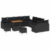 vidaXL Gartensofa-set 13 Stk. Schwarz Poly-Rattan