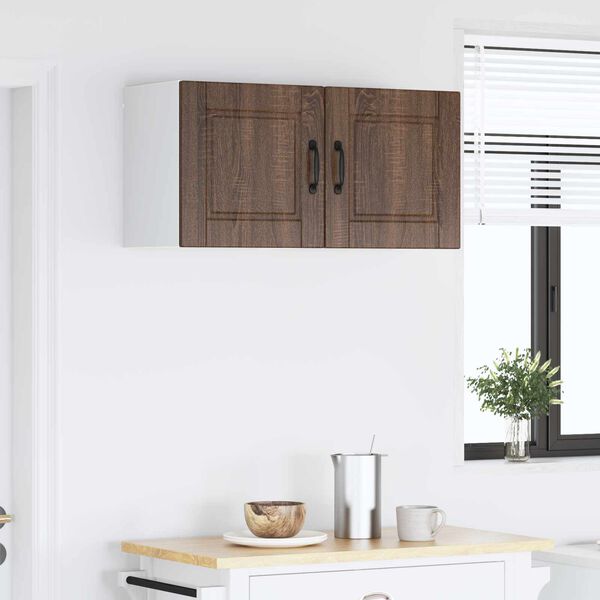 vidaXL K&uuml;chenschrank mit T&uuml;r 2 pcs Braun Eichen-Optik 40 x 31 x 40 cm