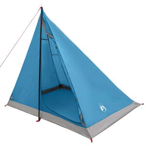 vidaXL Trekkingzelt 2 Personen Blau 185T Polyester mit PU-Beschichtung